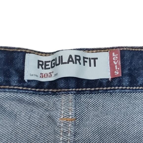 Levi’s 505 Jeans Men’s Regular Fit Straight Leg 38x34 100% Cotton - Picture 5 of 9